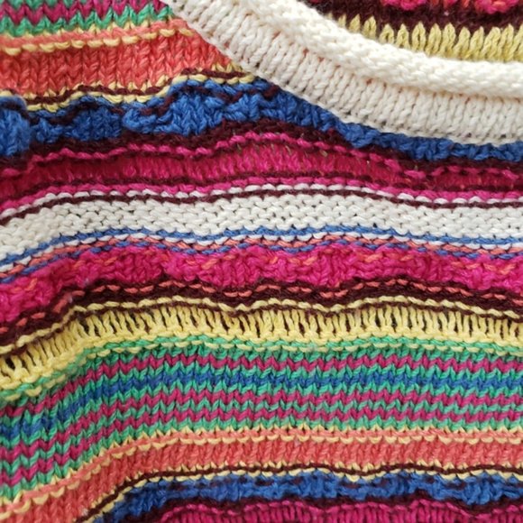 Zara Knit Tassel Multicolored / Rainbow Crop Tank - Picture 5 of 5